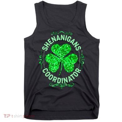 Funny St Patrick's Day Shenanigans Coordinator Lucky Shamrock Clover Tank Top