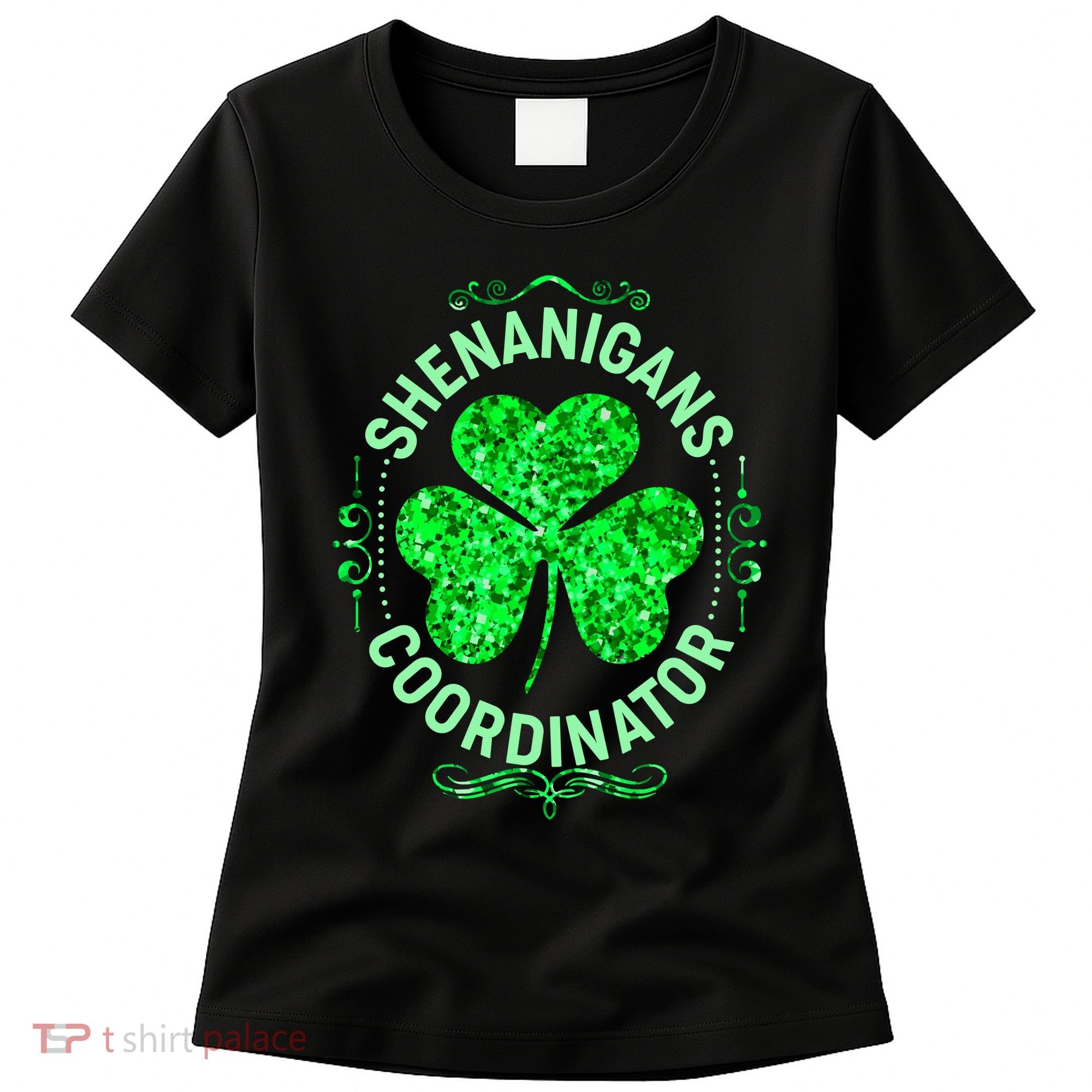 Funny St Patrick's Day Shenanigans Coordinator Lucky Shamrock Clover Women's T-Shirt