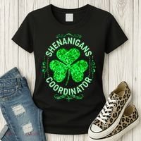 Funny St Patrick's Day Shenanigans Coordinator Lucky Shamrock Clover Women's T-Shirt thumb 3