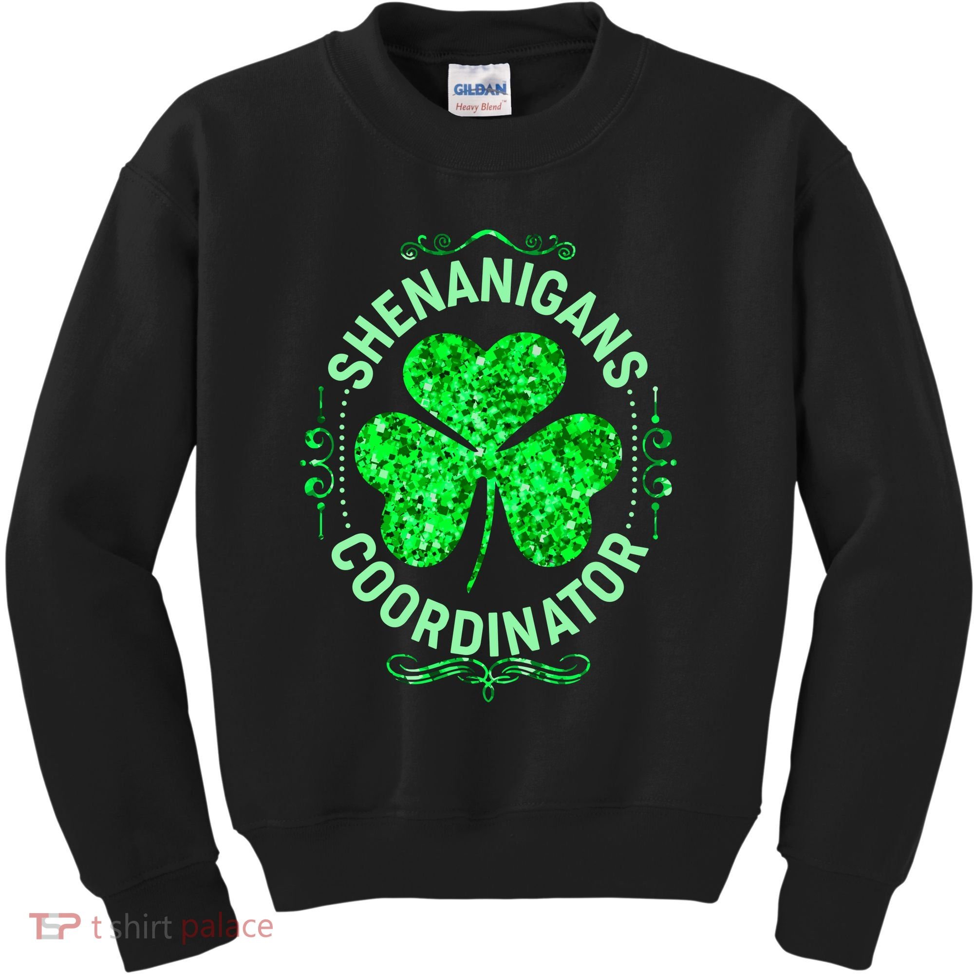 Funny St Patrick's Day Shenanigans Coordinator Lucky Shamrock Clover Kids Sweatshirt