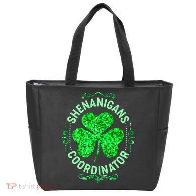 Funny St Patrick's Day Shenanigans Coordinator Lucky Shamrock Clover Bag