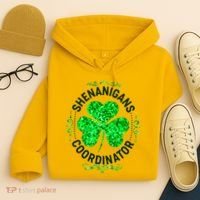 Funny St Patrick's Day Shenanigans Coordinator Lucky Shamrock Clover Hoodie thumb 4