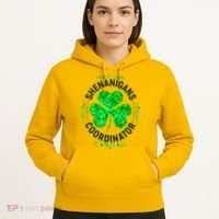Funny St Patrick's Day Shenanigans Coordinator Lucky Shamrock Clover Hoodie thumb 5
