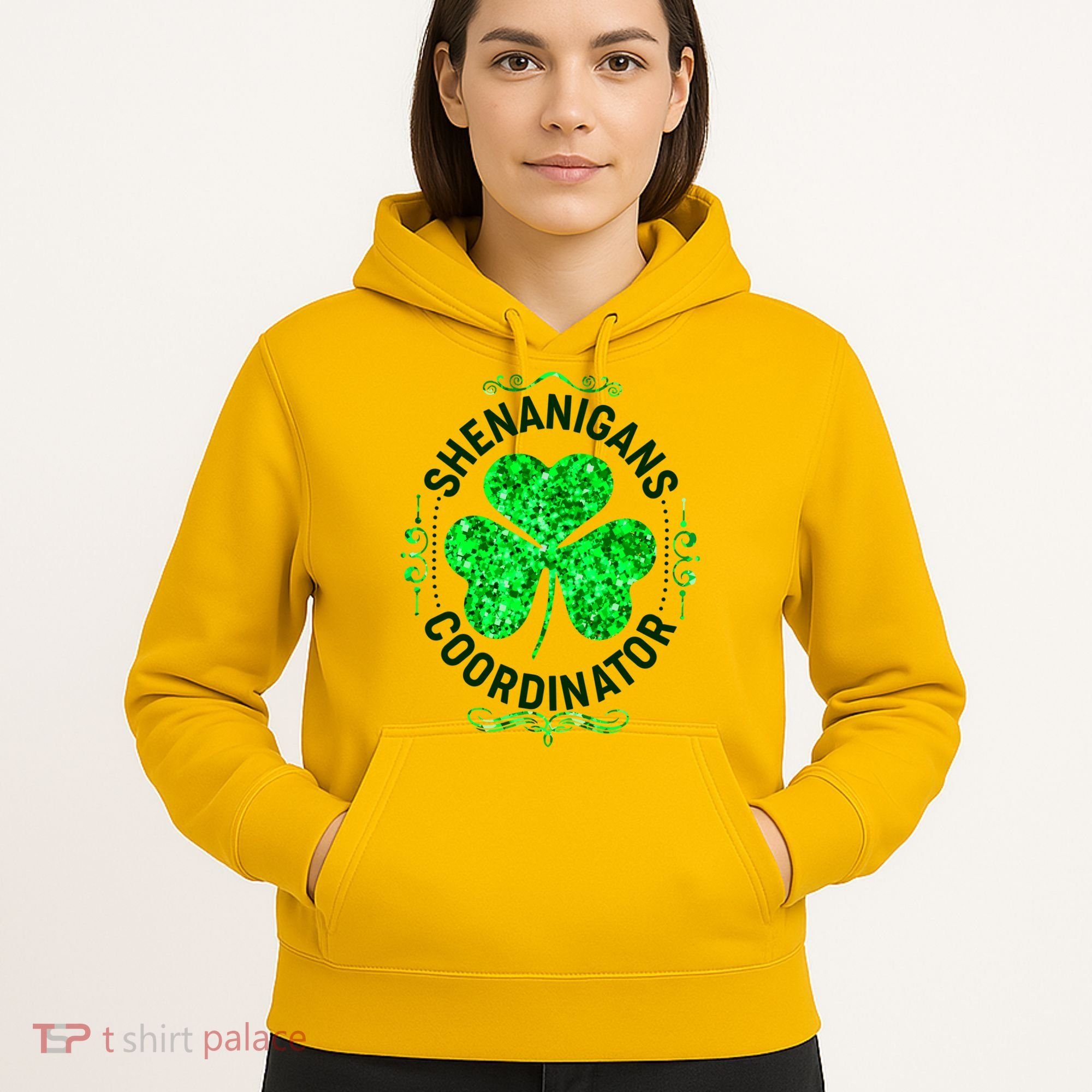 Funny St Patrick's Day Shenanigans Coordinator Lucky Shamrock Clover Hoodie