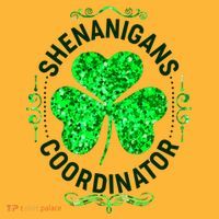 Funny St Patrick's Day Shenanigans Coordinator Lucky Shamrock Clover Hoodie thumb 7