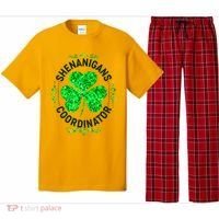 Funny St Patrick's Day Shenanigans Coordinator Lucky Shamrock Clover Pajama Set thumb 0