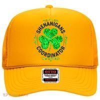 Funny St Patrick's Day Shenanigans Coordinator Lucky Shamrock Clover Hat thumb 0