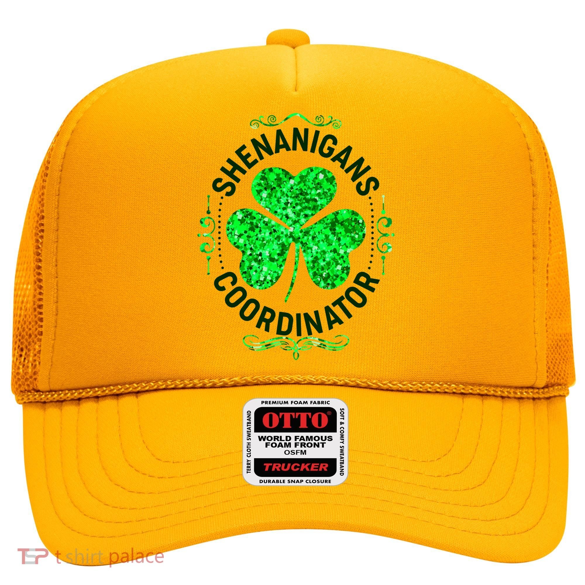 Funny St Patrick's Day Shenanigans Coordinator Lucky Shamrock Clover Hat