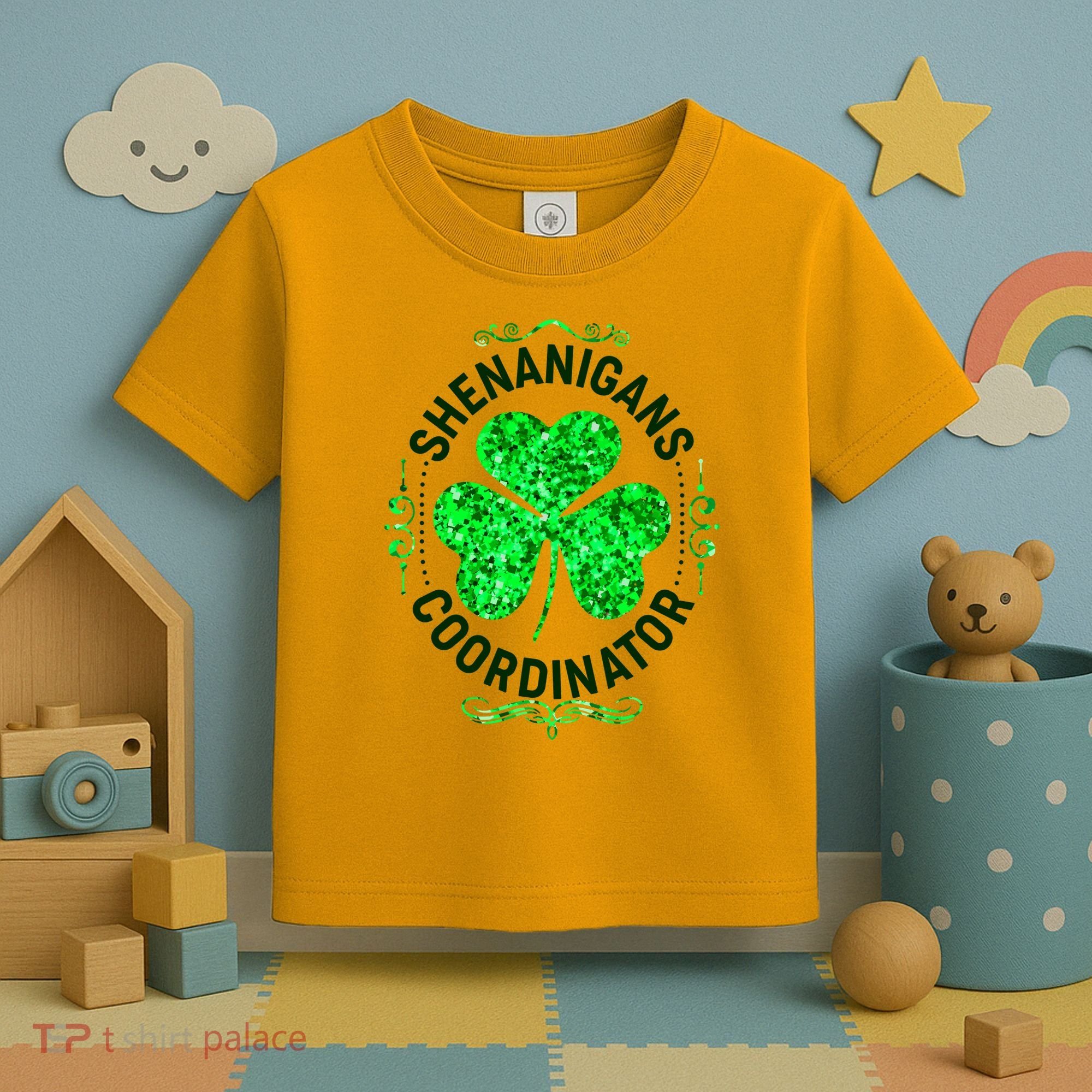 Funny St Patrick's Day Shenanigans Coordinator Lucky Shamrock Clover Toddler T-Shirt