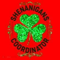 Funny St Patrick's Day Shenanigans Coordinator Lucky Shamrock Clover Santa Hat thumb 1