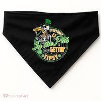 Funny St Patricks Day Everybody In The Pub Gettin Tipsy Skeleton Beer USA-Made Doggie Bandana thumb 0