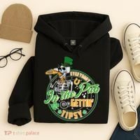 Funny St Patricks Day Everybody In The Pub Gettin Tipsy Skeleton Beer Hoodie thumb 4