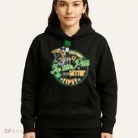 Funny St Patricks Day Everybody In The Pub Gettin Tipsy Skeleton Beer Hoodie thumb 5