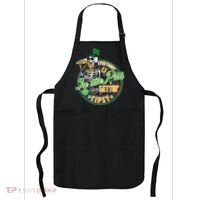 Funny St Patricks Day Everybody In The Pub Gettin Tipsy Skeleton Beer Apron thumb 0