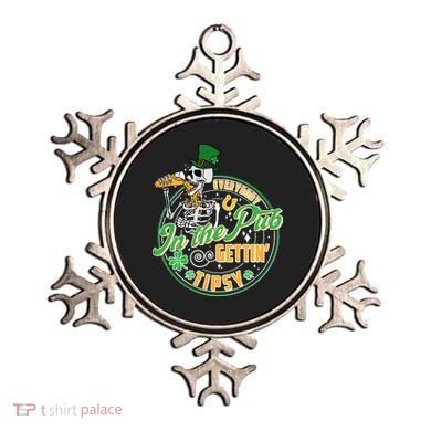 Funny St Patricks Day Everybody In The Pub Gettin Tipsy Skeleton Beer Ornament