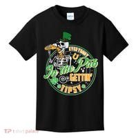 Funny St Patricks Day Everybody In The Pub Gettin Tipsy Skeleton Beer Kids T-Shirt thumb 0