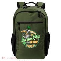 Funny St Patricks Day Everybody In The Pub Gettin Tipsy Skeleton Beer Backpack thumb 0