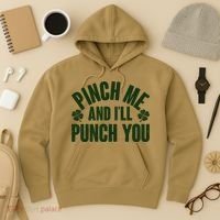 Funny St Patrick's Day Pinch Me And I'll Punch You Hoodie thumb 3