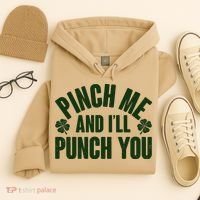 Funny St Patrick's Day Pinch Me And I'll Punch You Hoodie thumb 4