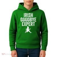 Funny St Patricks Day Irish Goodbye Expert Kids Hoodie thumb 4