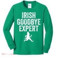 Funny St Patricks Day Irish Goodbye Expert Kids Long Sleeve Shirt thumb 0