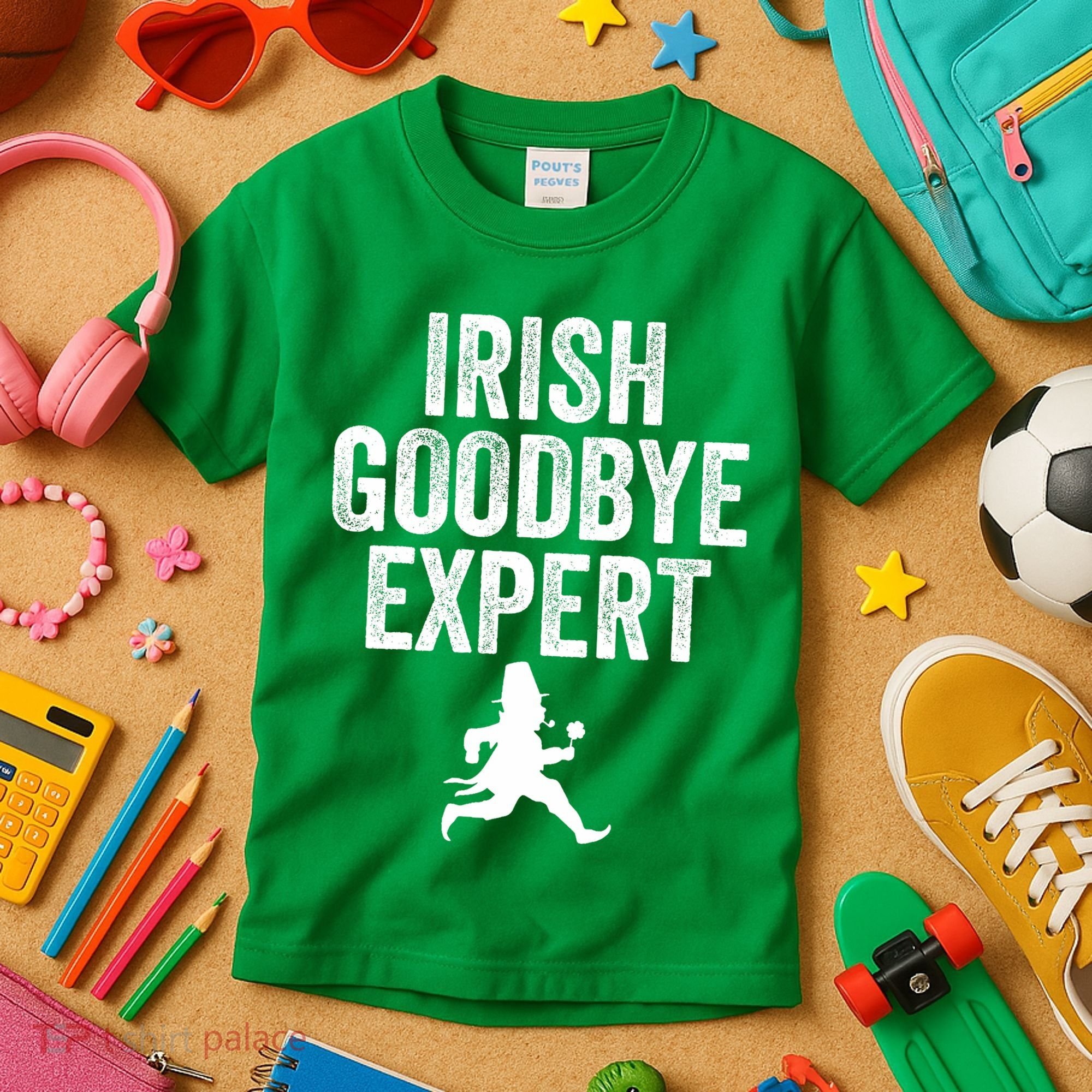 Funny St Patricks Day Irish Goodbye Expert Kids T-Shirt