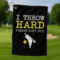 Fastpitch Softball Pitcher Golf Towel thumb 1