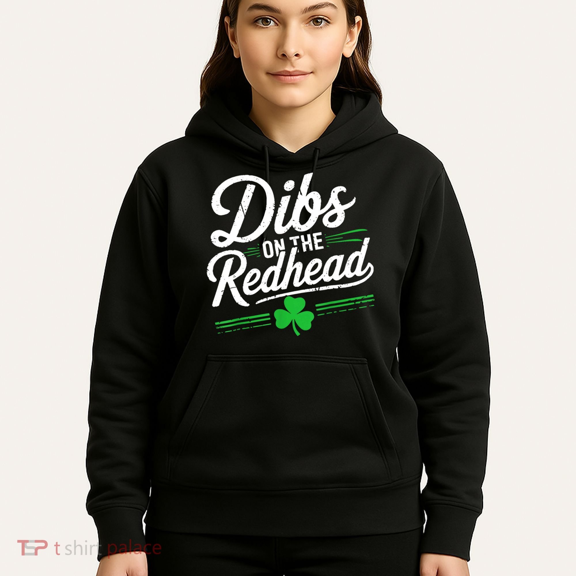 Funny St PatrickS Day Dibs On The Redhead Shamrock Hoodie
