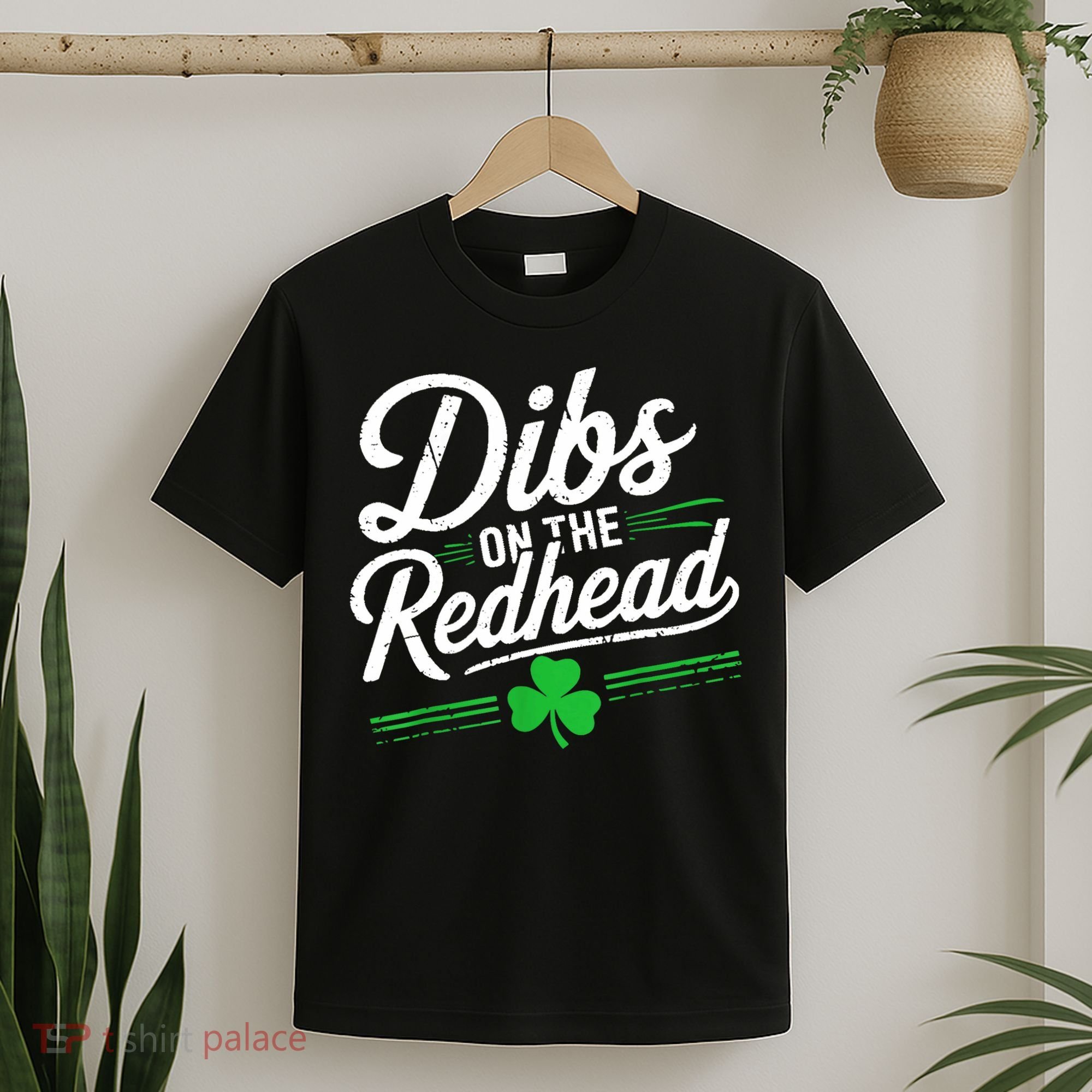 Funny St PatrickS Day Dibs On The Redhead Shamrock T-Shirt