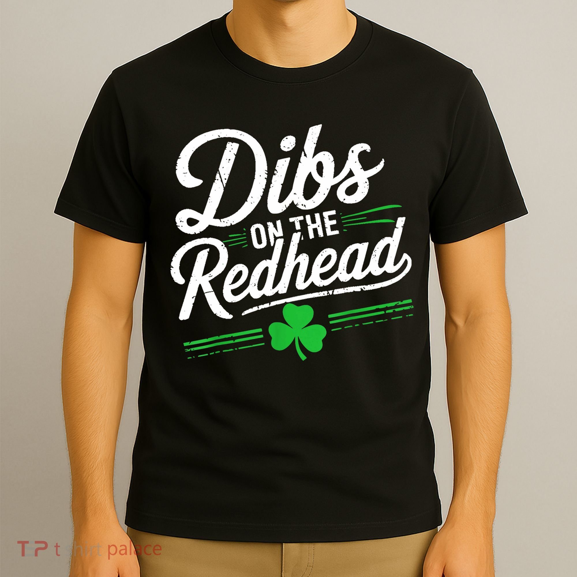 Funny St PatrickS Day Dibs On The Redhead Shamrock T-Shirt