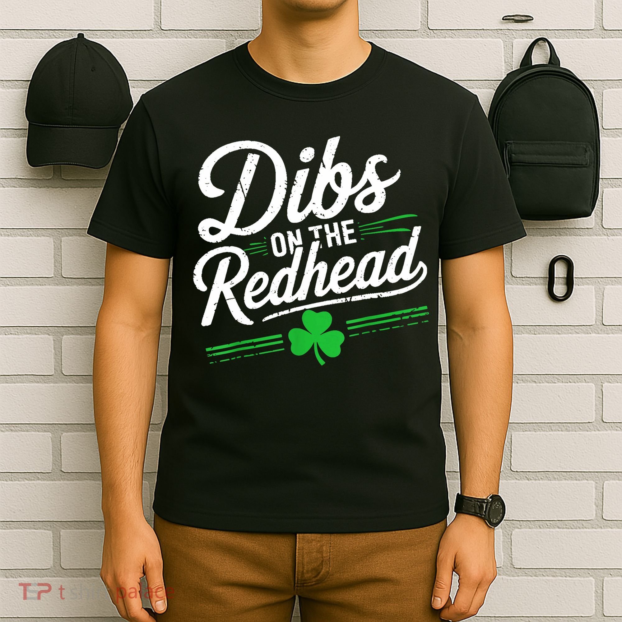 Funny St PatrickS Day Dibs On The Redhead Shamrock T-Shirt