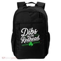 Funny St PatrickS Day Dibs On The Redhead Shamrock Backpack thumb 0