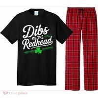 Funny St PatrickS Day Dibs On The Redhead Shamrock Pajama Set thumb 0