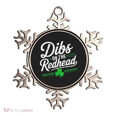 Funny St PatrickS Day Dibs On The Redhead Shamrock Ornament