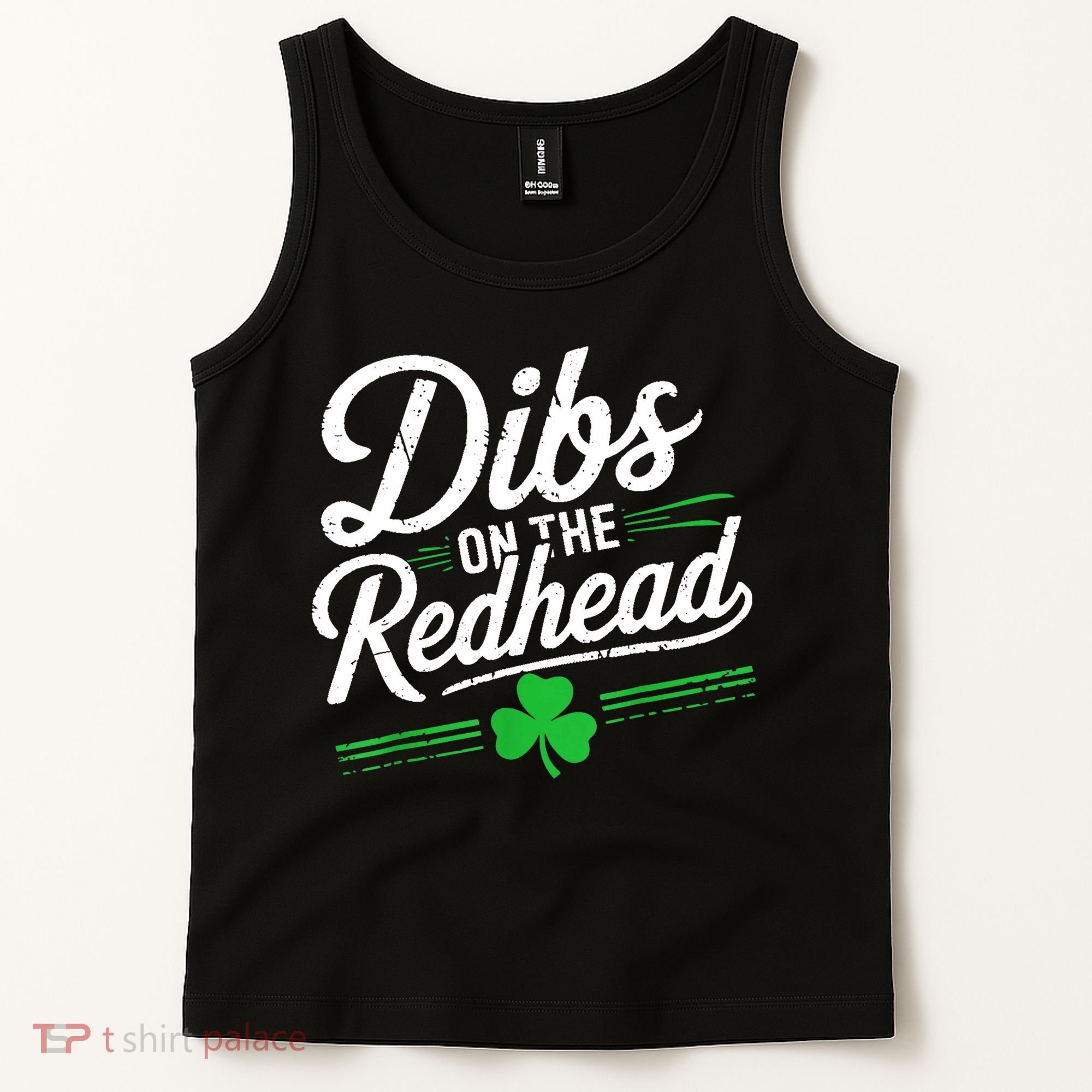 Funny St PatrickS Day Dibs On The Redhead Shamrock Tank Top