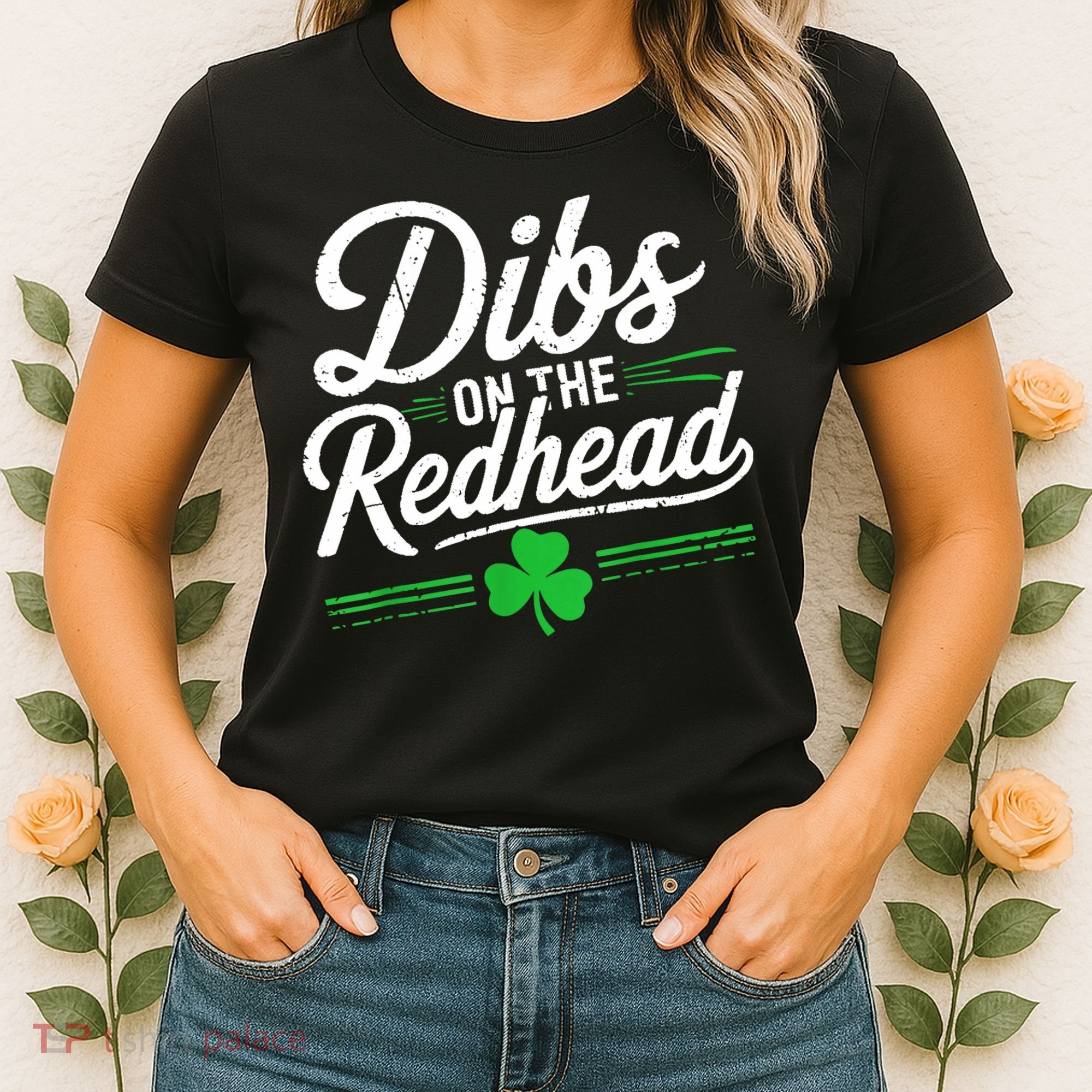 Funny St PatrickS Day Dibs On The Redhead Shamrock Women's T-Shirt