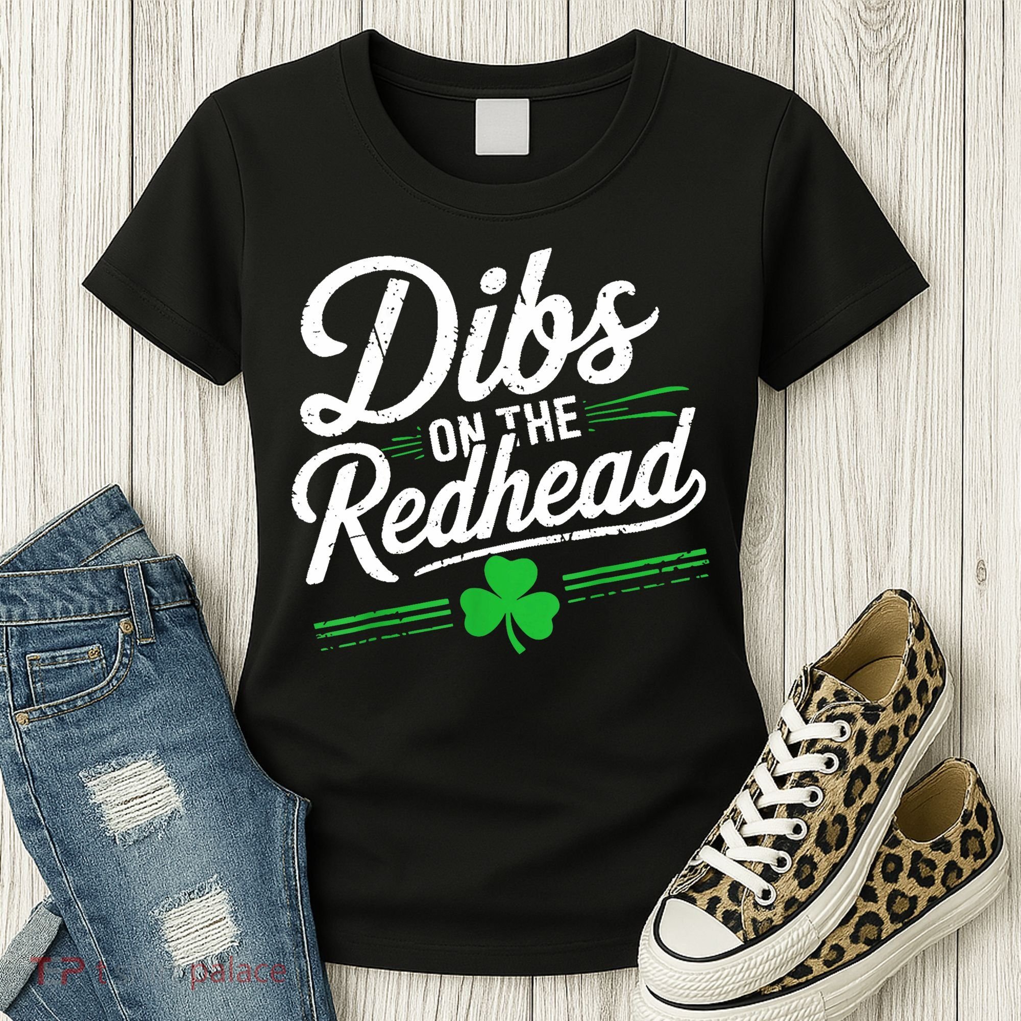 Funny St PatrickS Day Dibs On The Redhead Shamrock Women's T-Shirt