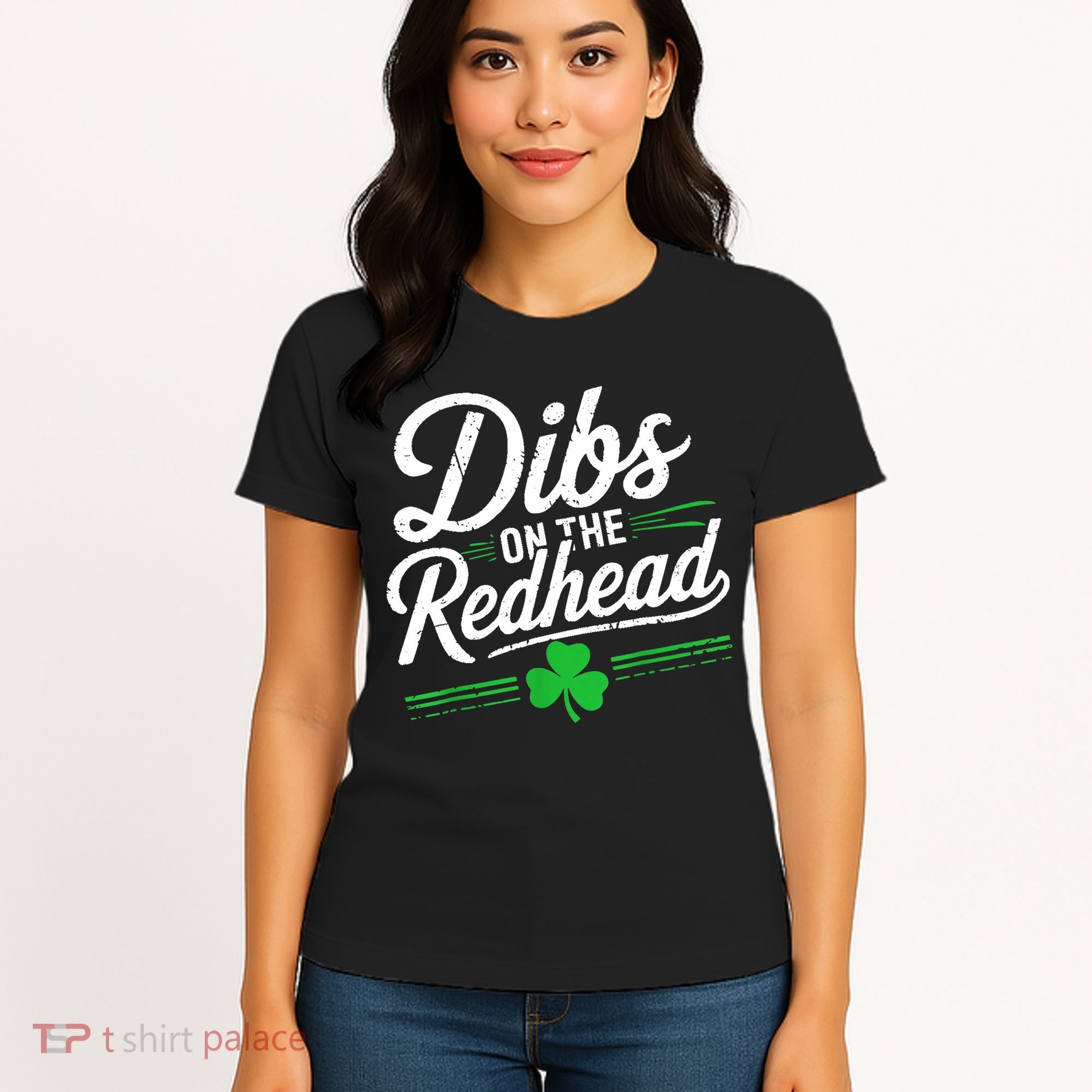 Funny St PatrickS Day Dibs On The Redhead Shamrock Women's T-Shirt