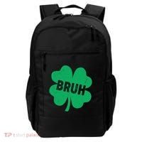 Funny St Patricks Day Bruh Lucky Shamrock Clover Backpack thumb 0