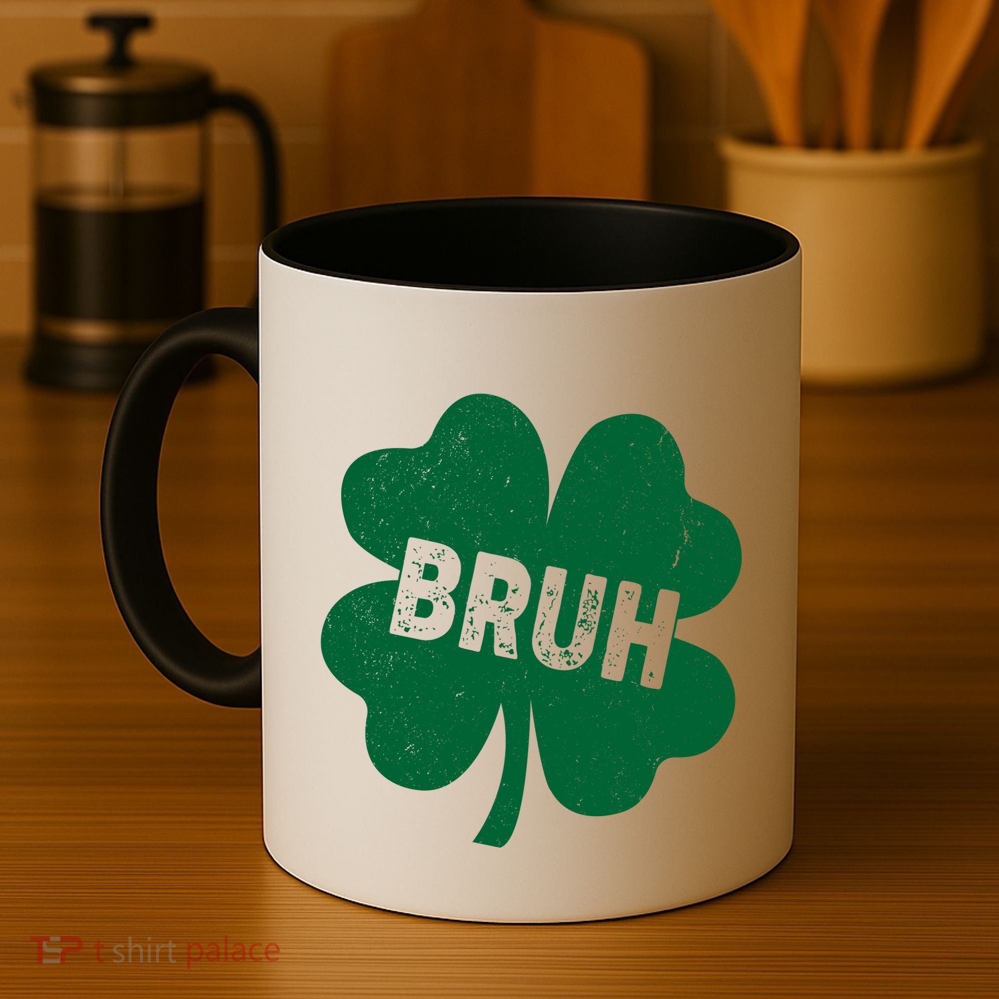 Funny St Patricks Day Bruh Lucky Shamrock Clover Coffee Mug