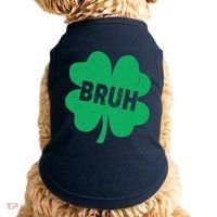 Funny St Patricks Day Bruh Lucky Shamrock Clover Doggie Tank thumb 0