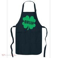 Funny St Patricks Day Bruh Lucky Shamrock Clover Apron thumb 0