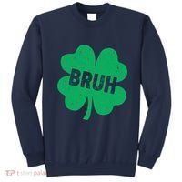 Funny St Patricks Day Bruh Lucky Shamrock Clover Sweatshirt thumb 0