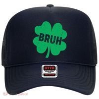 Funny St Patricks Day Bruh Lucky Shamrock Clover Hat thumb 0