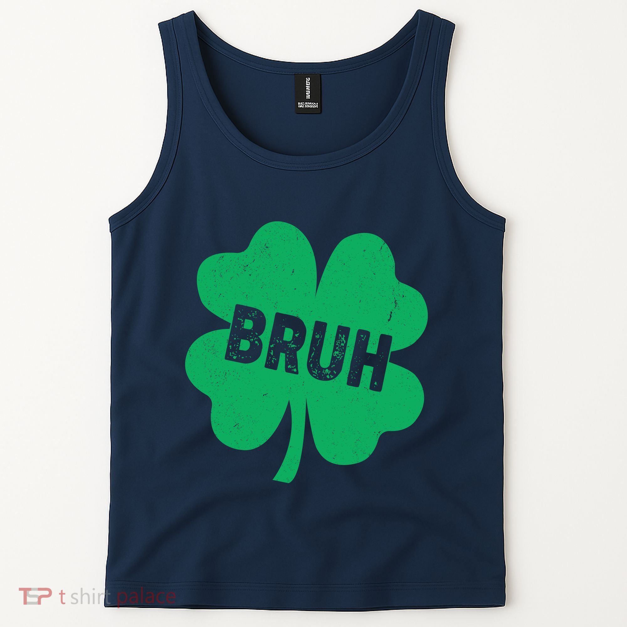 Funny St Patricks Day Bruh Lucky Shamrock Clover Tank Top