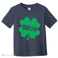Funny St Patricks Day Bruh Lucky Shamrock Clover Toddler T-Shirt thumb 0