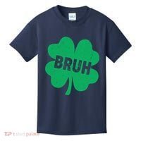 Funny St Patricks Day Bruh Lucky Shamrock Clover Kids T-Shirt thumb 0