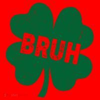 Funny St Patricks Day Bruh Lucky Shamrock Clover Santa Hat thumb 1