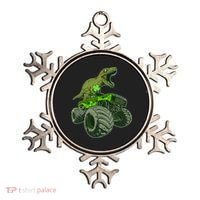 Funny St Patrick's Day Lucky Trex Dinosaur Riding Monster Truck Ornament thumb 0