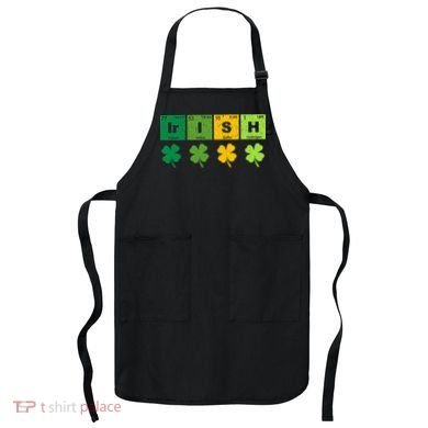 Funny St Patricks Day Science Teacher Irish Chemistry Apron